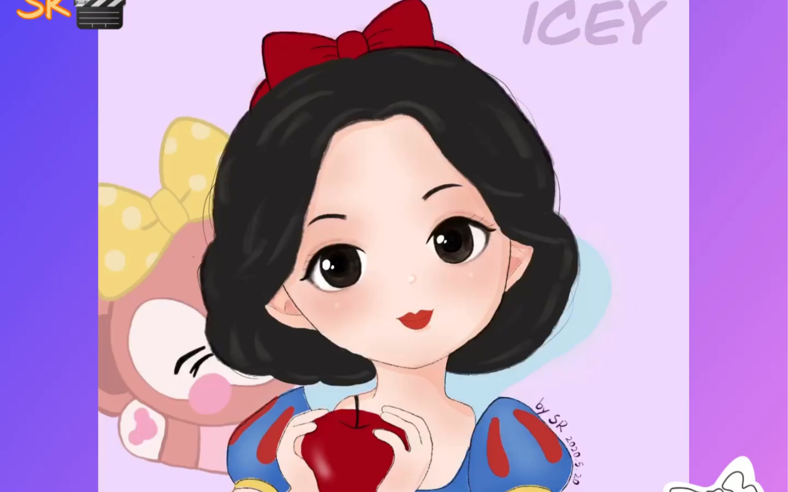 ipad画迪士尼风头像(白雪公主 雪莉玫)