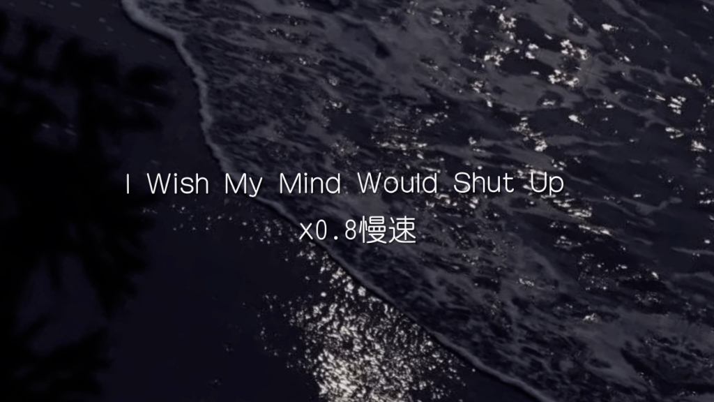 [图]I Wish My Mind Would Shut Up 0.8慢速