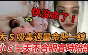 下载视频: 姐妹没决裂！大小S现状被曝光，大S吸毒过量已无力回天，小S24小时贴身陪护三天未合眼，崩溃下跪：“救救我姐！”#大s #小s