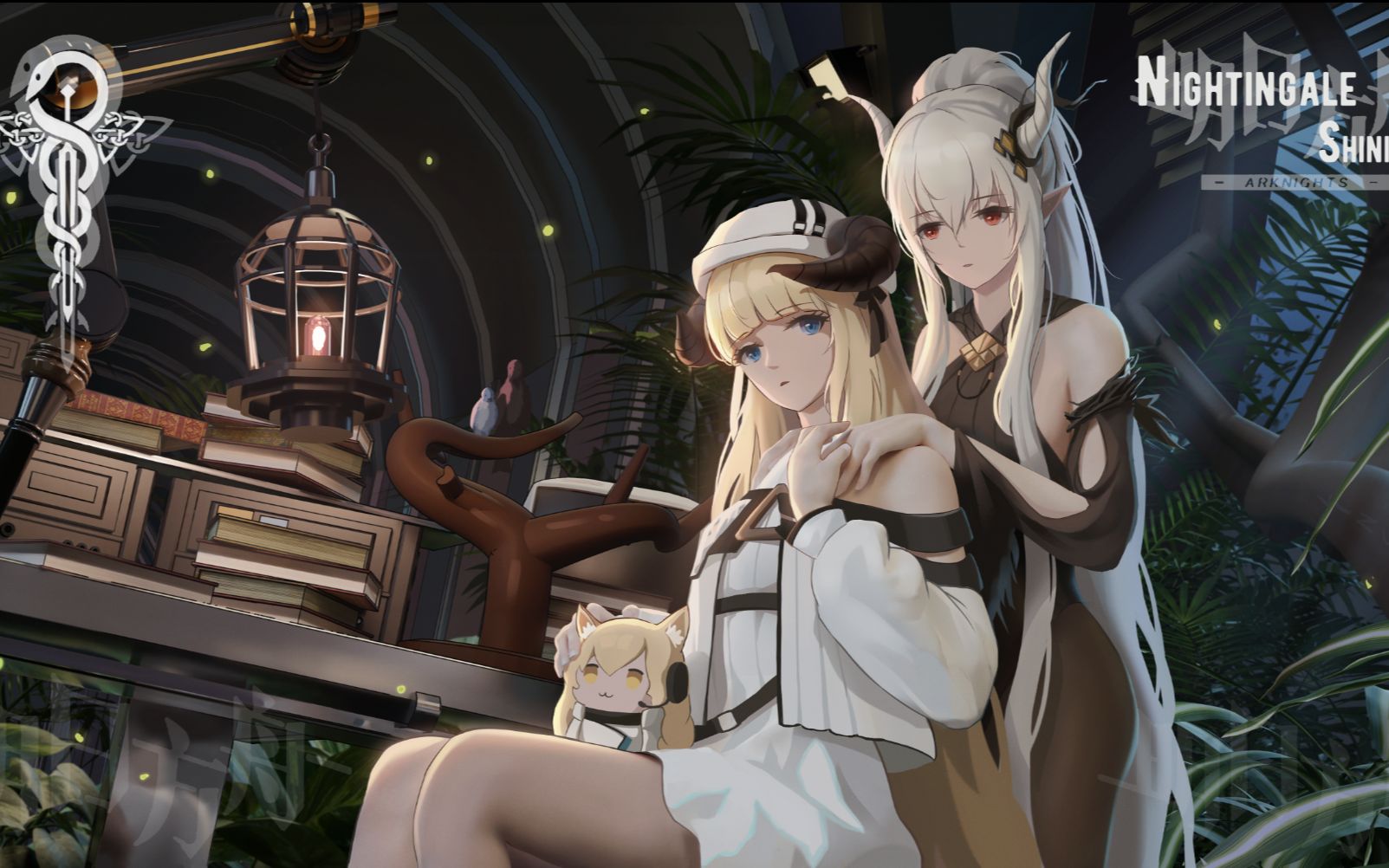 【绘画过程】【明日方舟-丽兹与闪灵】第一次接稿子