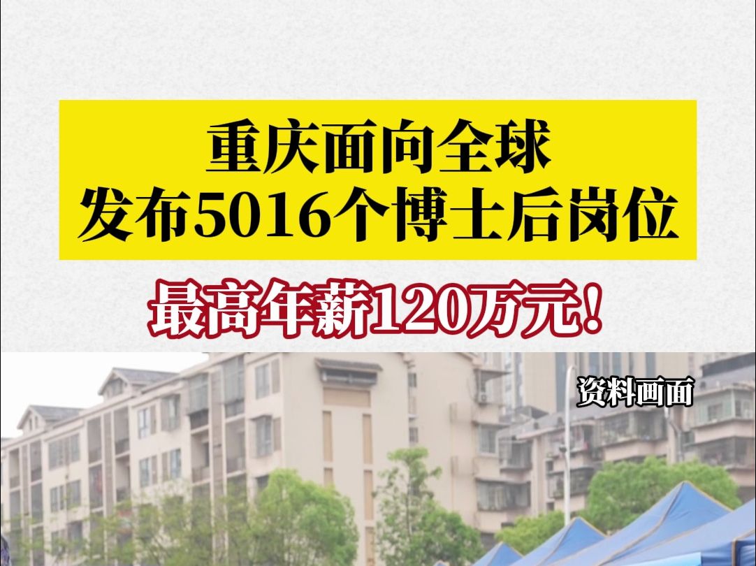 最高年薪120万元!重庆面向全球发布5016个博士后岗位哔哩哔哩bilibili