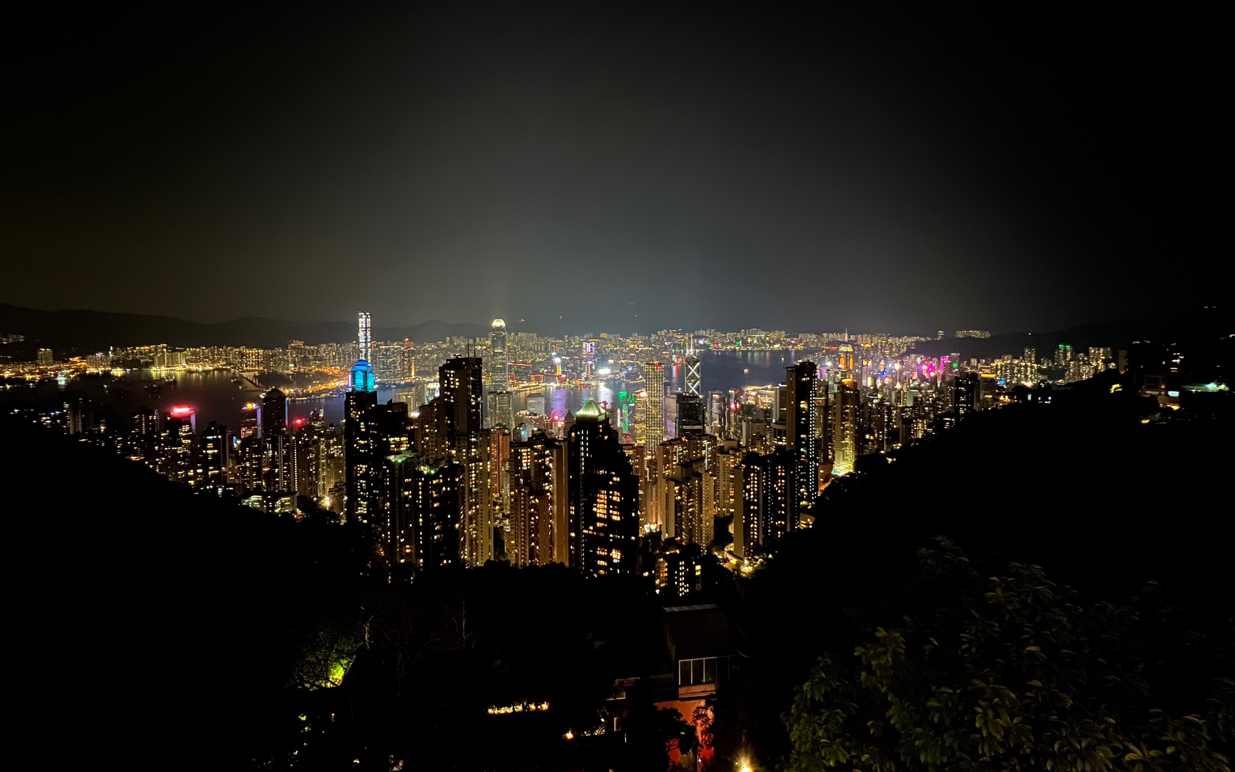 香港太平山顶夜景图片