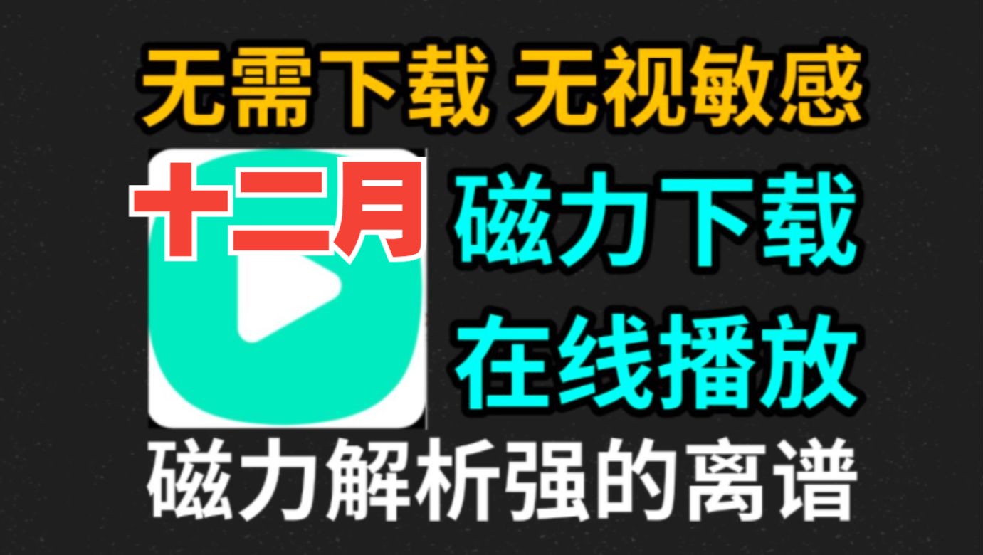 十二月免费磁力搜索磁力下载,无视敏感,支持边下载边播放,老司机必备,一次安排到位!想搜啥就搜啥,内置多个磁力搜索源哔哩哔哩bilibili