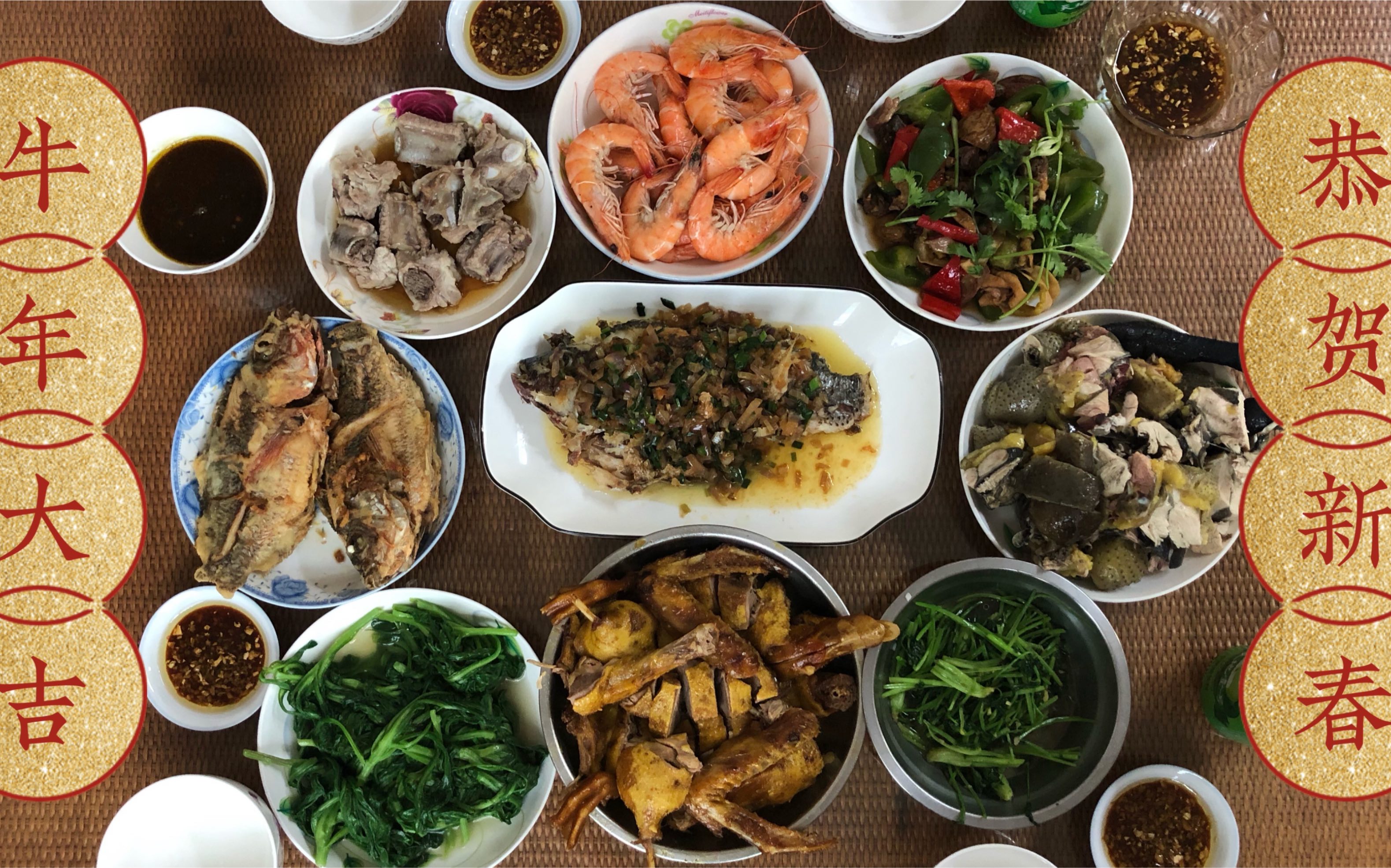 除夕夜,阿强热热闹闹备年夜饭,全是海南家乡味