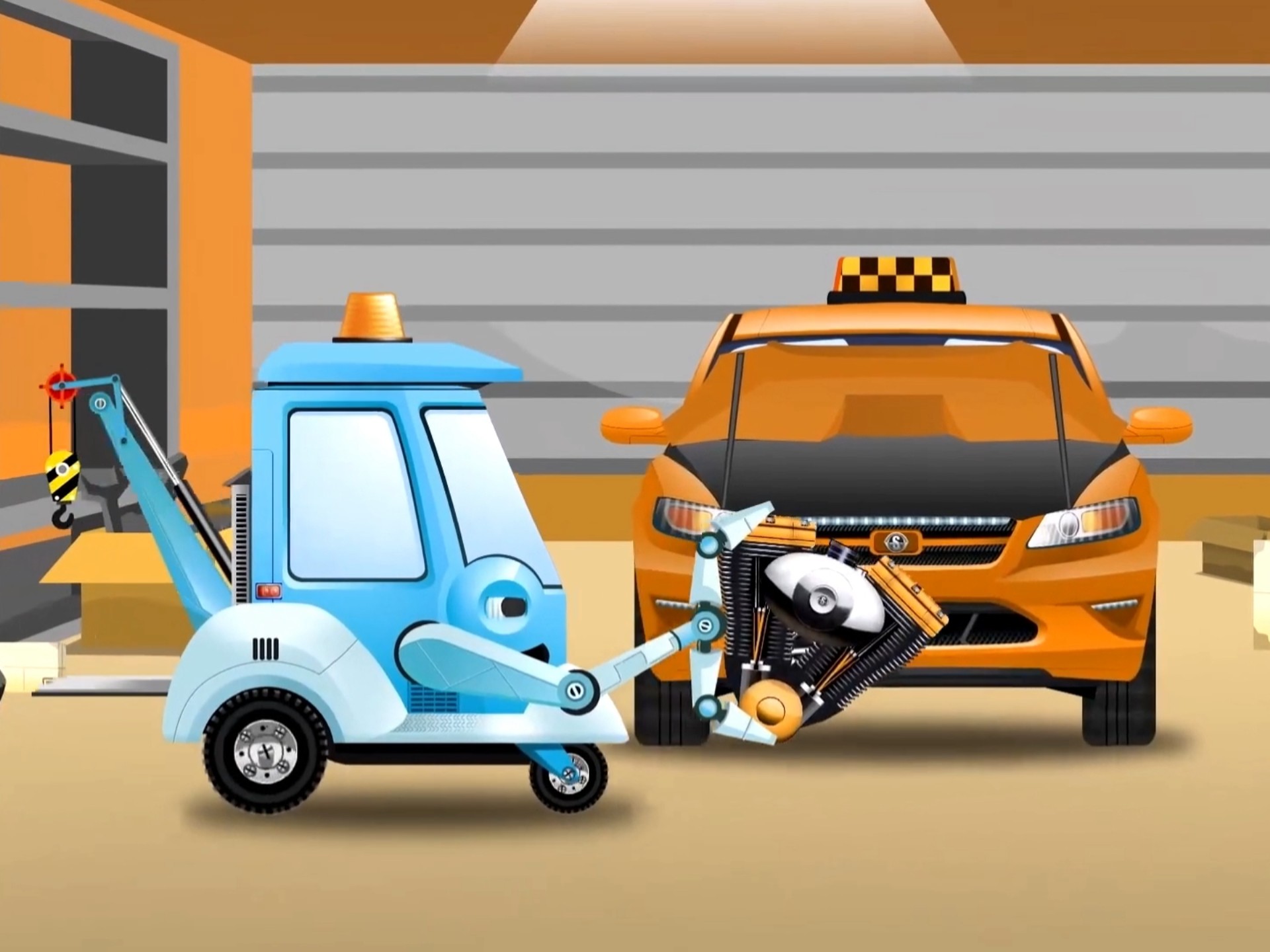 宝宝爱看的工程车系列,汽车动画城