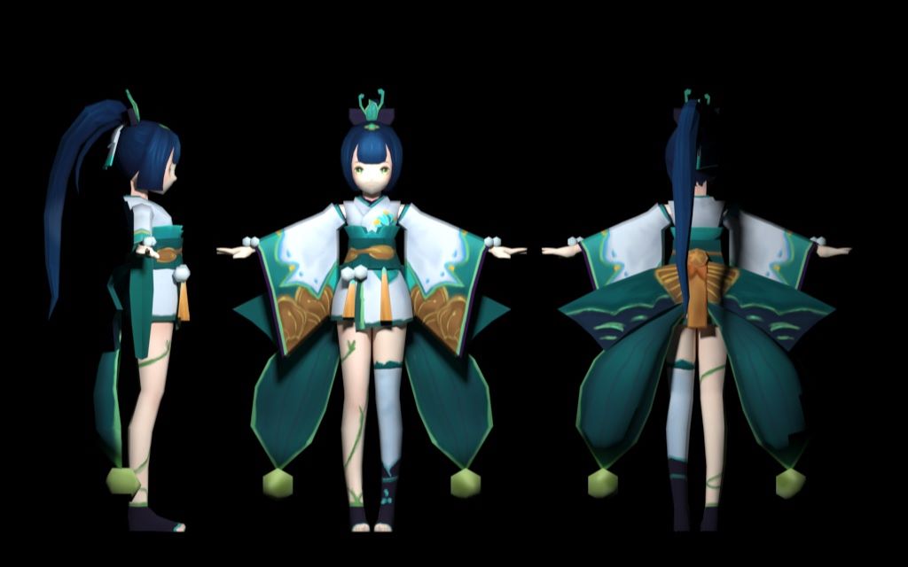 角色建模【03萤草(人物1)贴图绘制_哔哩哔哩 (゜-゜)つロ 干杯