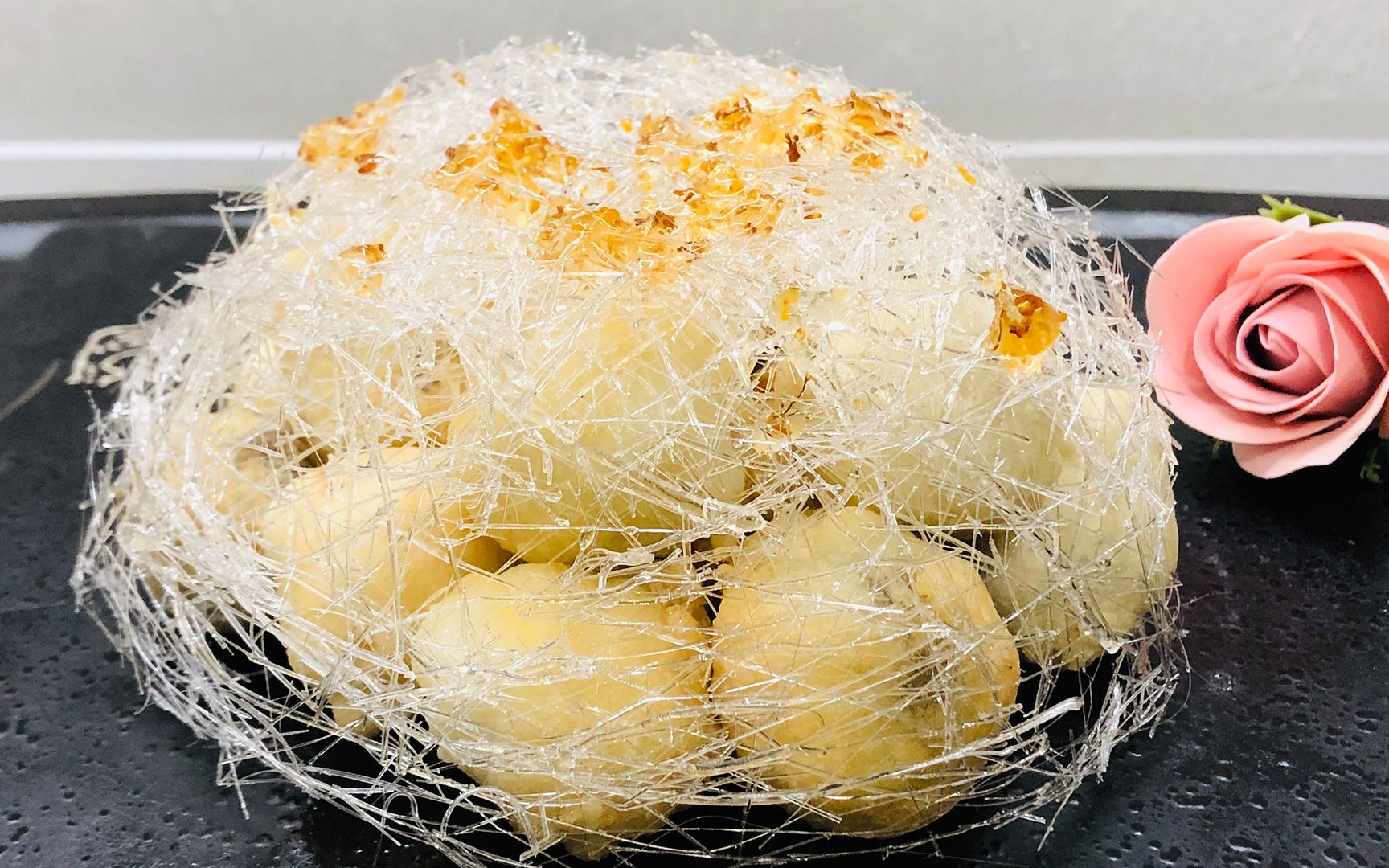 中华神级甜点鸟巢雪衣豆沙,难度比三不粘还大,看着都觉得很舒服