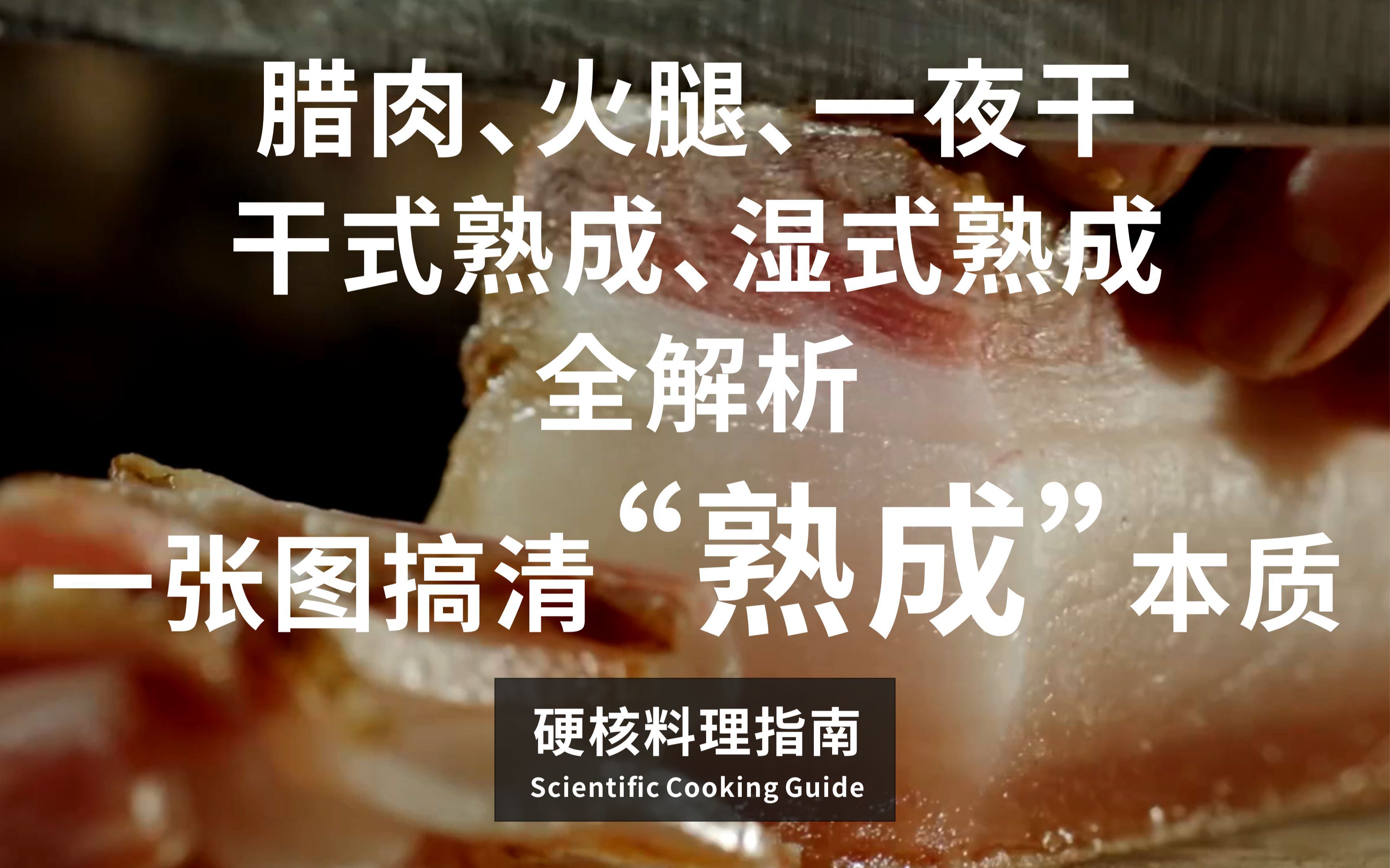 [图]硬核烹饪指南06期：一张图搞清“熟成”的本质，腊肉、火腿、一夜干、干式熟成、湿式熟成全解析