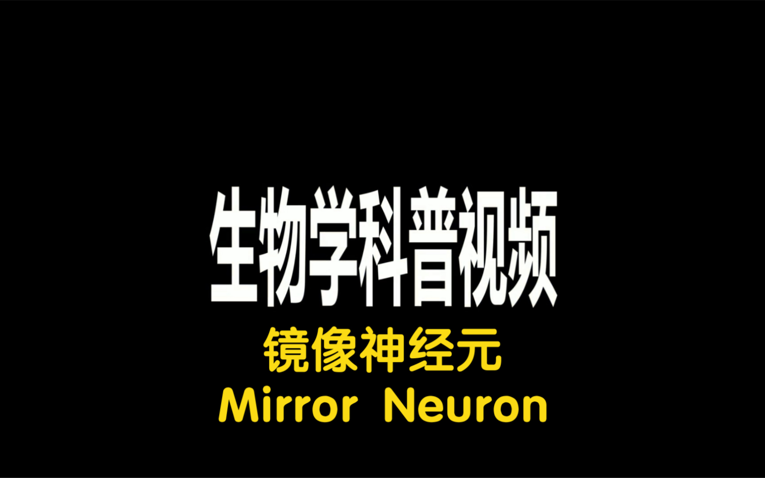 【生物学科普视频】镜像神经元 mirror neuron #自我意识 #细胞基础哔哩哔哩bilibili