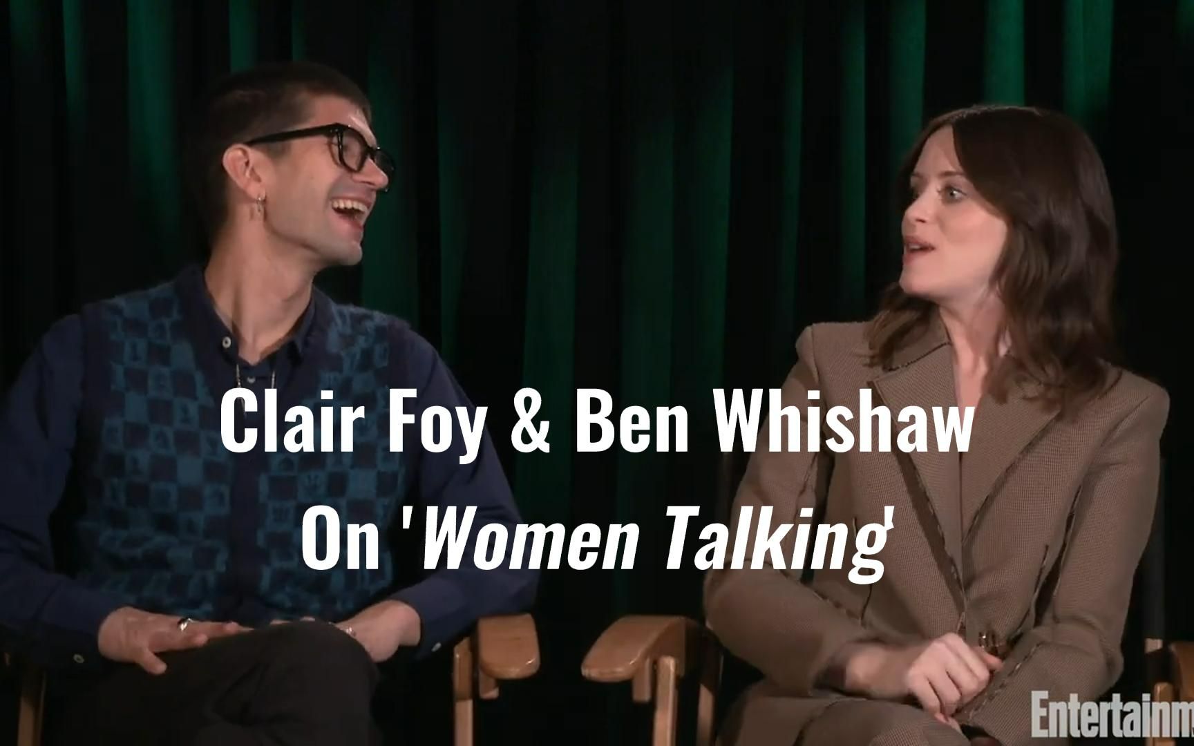 [图]Clair Foy & Ben Whishaw on 'Women Talking' interviewed by Entertainment Weekly