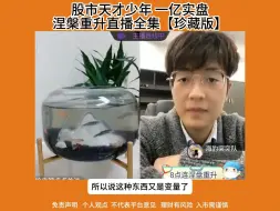 下载视频: 我是如何在股市赚到一个亿的？股市天才少年涅槃重升直播【珍藏板】