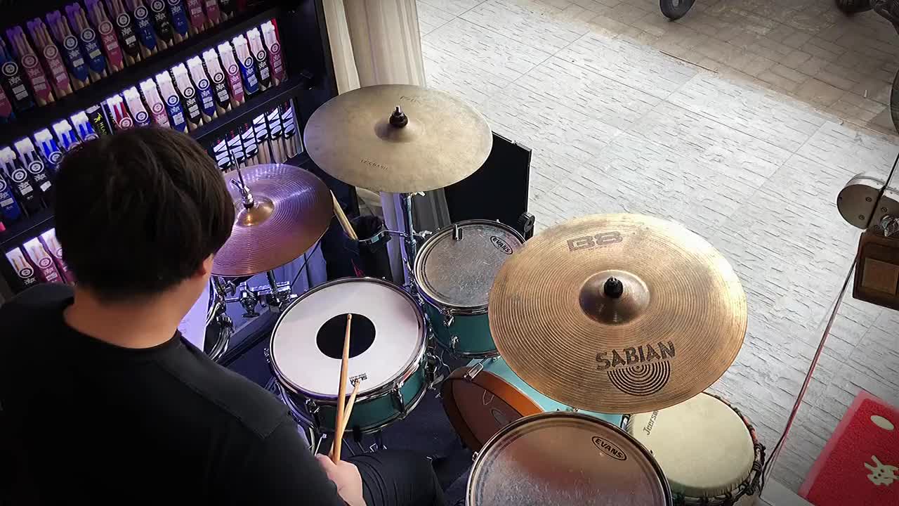 fusion济南爵士鼓乐社抖音热门鼓手刘庆一起来打鼓