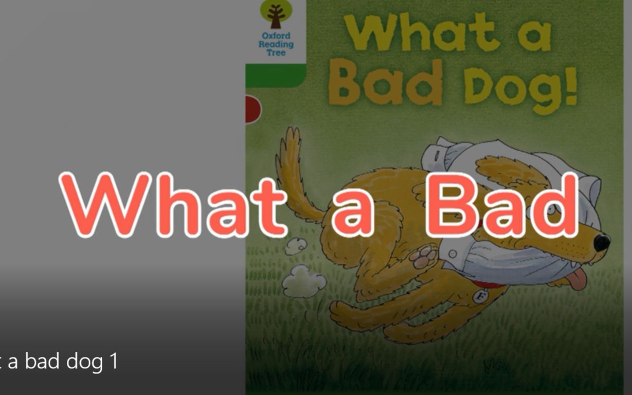 [图]牛津树双语绘本故事《what a bad dog 1？