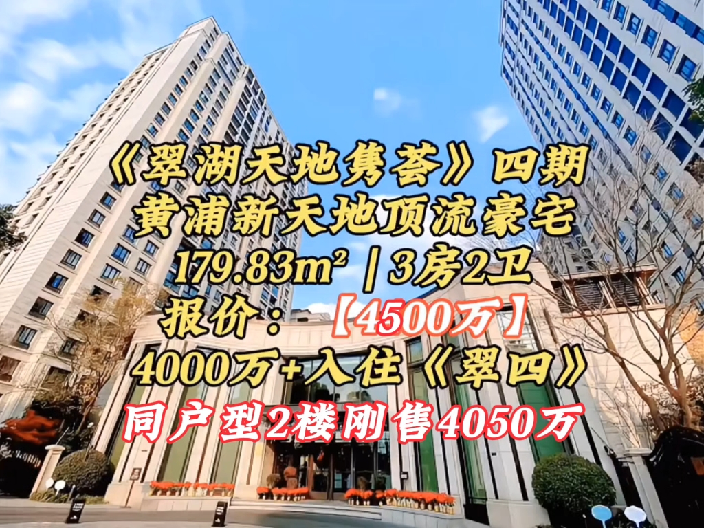 《翠湖天地隽荟》四期黄浦新天地 顶流小区179.