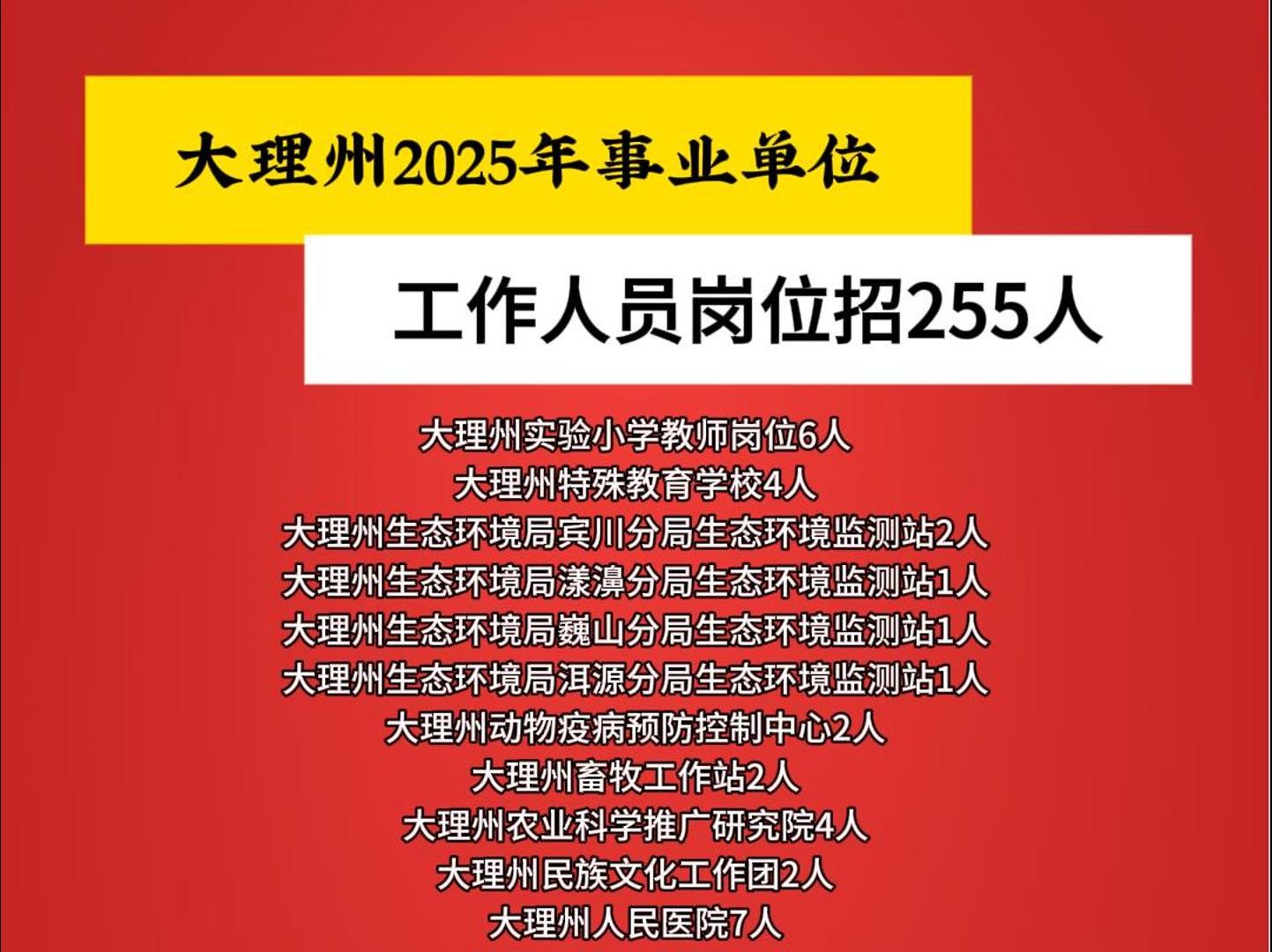 大理州2025年事业单位招考公告发布哔哩哔哩bilibili