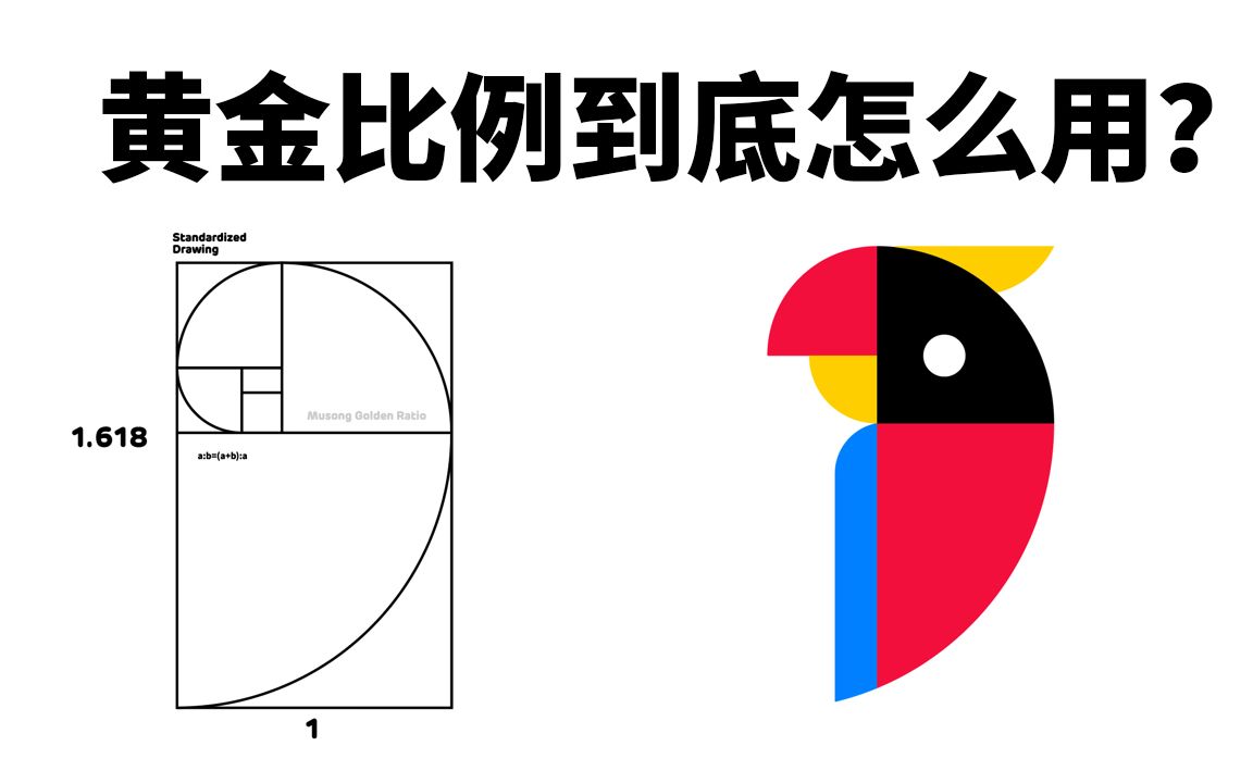 [图]全网最详细简单的黄金比例用法教程，我妈看了连夜给相爱相亲一家人做了10个群LOGO！