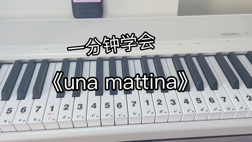 一分钟学会《una mattina》 谱子在视频最后!!哔哩哔哩bilibili