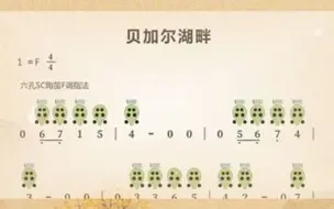 下载视频: 《贝加尔湖畔》6孔陶笛动态谱