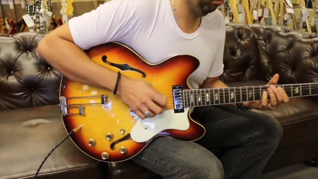 epiphoneriviera皇家棕褐色音色试听甜美半空心