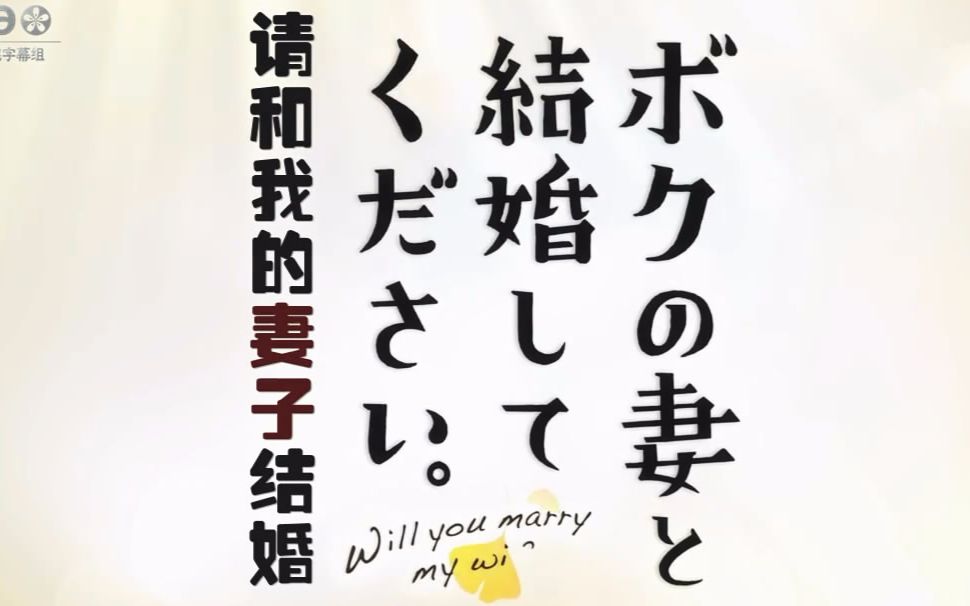 【桃桃字幕组】请和我的妻子结婚 ボクの妻と结婚してください. (2016) 【双语预告片】哔哩哔哩bilibili