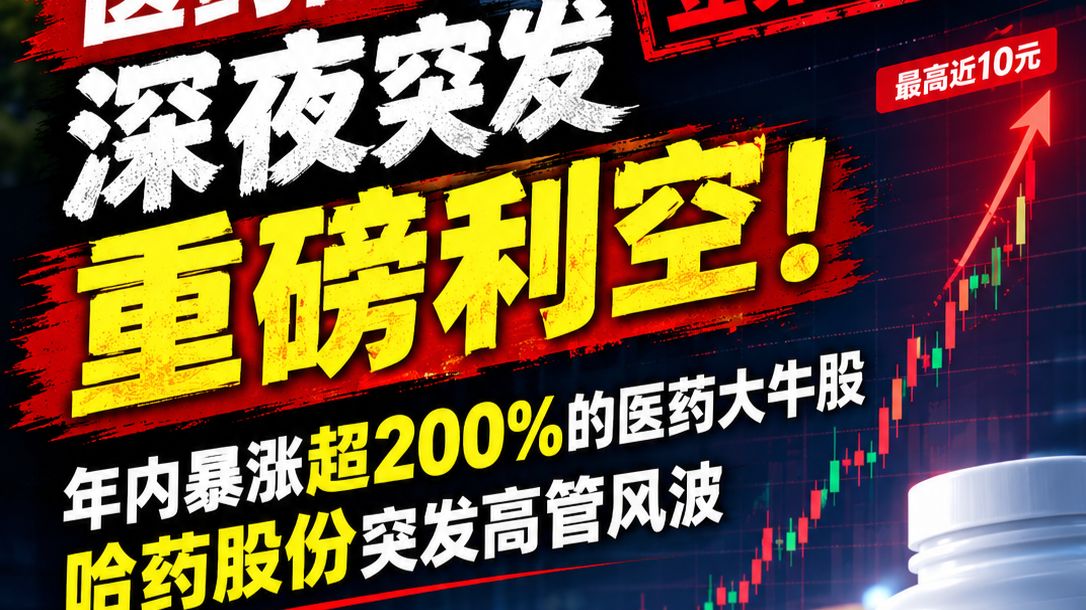 暴涨 200% 医药大牛股突发利空！哈药股份总裁被立案留置