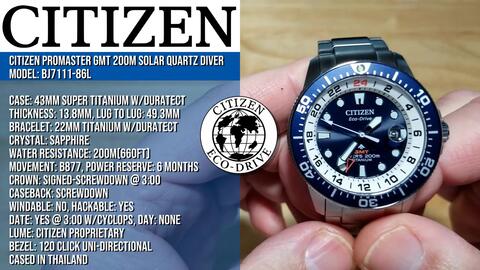 Citizen gmt quartz discount bj7111