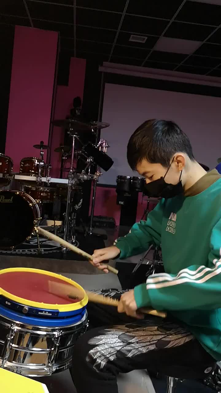 军鼓基本功一起学打鼓练鼓日常管乐团架子鼓军乐团行进打击乐