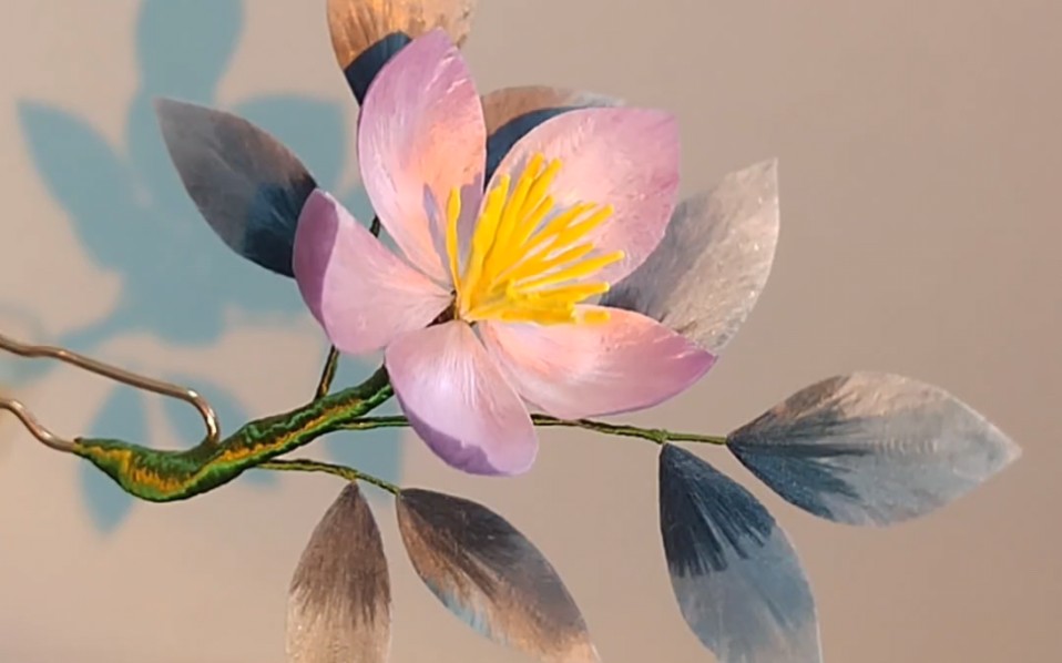 一朵小花,非遗绒花