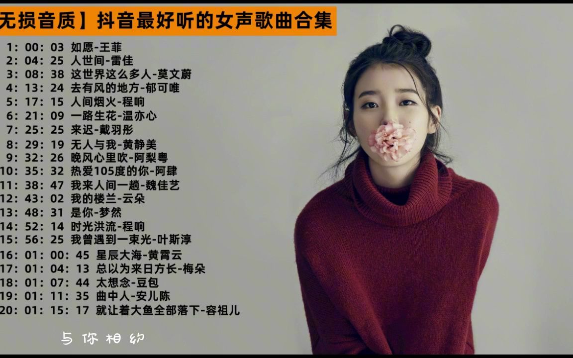 【无损音质】抖音神曲,最好听的女声歌曲合集,每首都非常治愈!哔哩哔哩bilibili