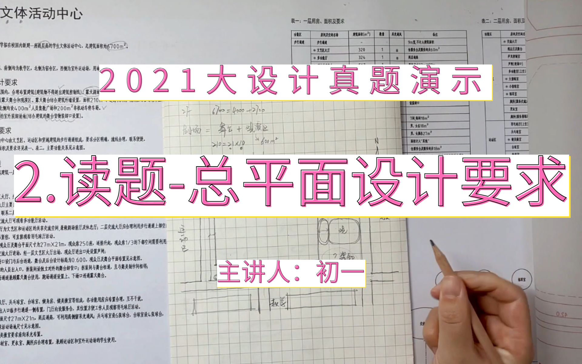 【一级注册建筑师】【2021大设计真题演示】2.读题总平面设计要求哔哩哔哩bilibili