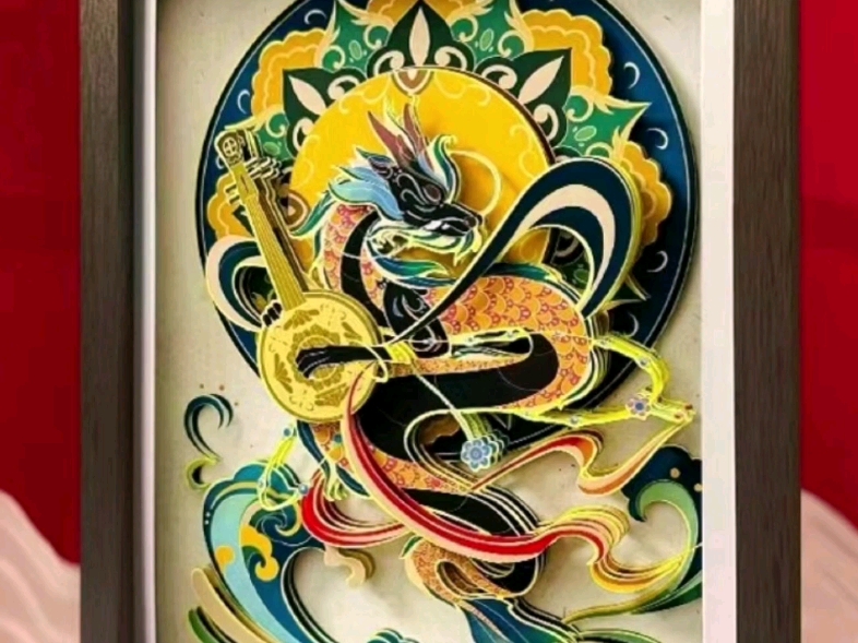 敦煌国潮十二生肖立体纸雕画#敦煌艺术 #敦煌国潮