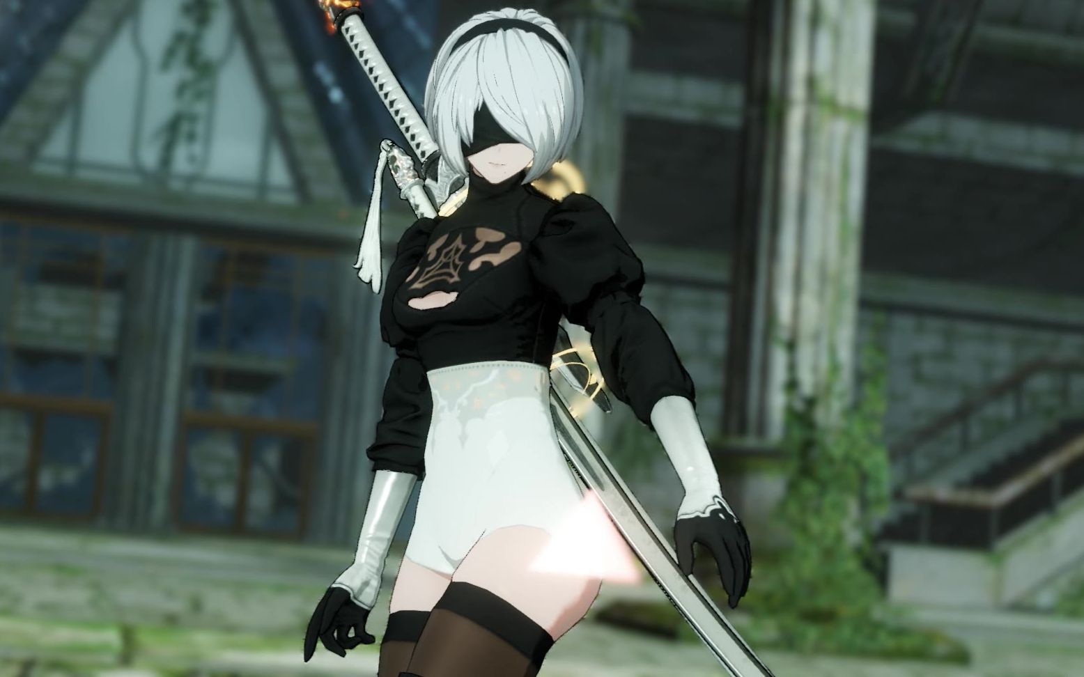 【战双×尼尔·攻略】2b爆衣福利 首日17万武藏玖型(iii:鲜血与花 寄