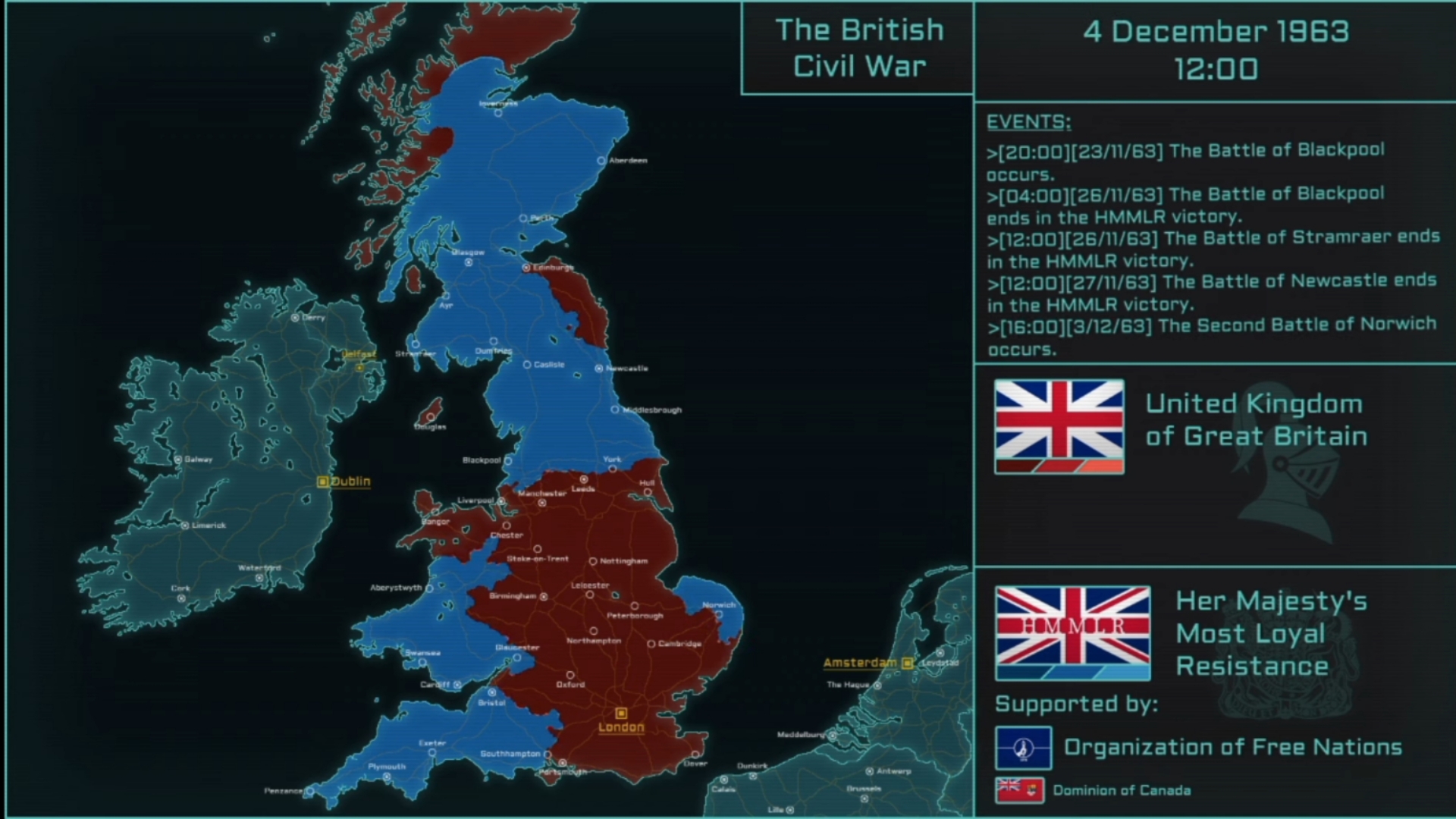 英国内战版图变化