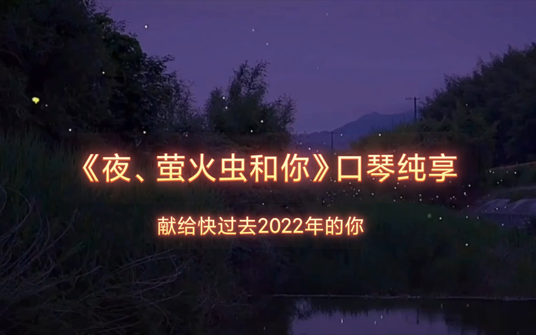 [图]《夜、萤火虫和你》囗琴纯年，2022再见！