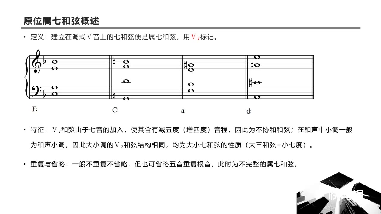 和声写作第四讲属七和弦及其转位