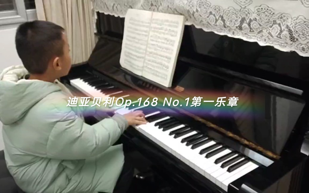 [图]钢琴弹奏小奏鸣曲迪亚贝利Op.168 No.1第一乐章