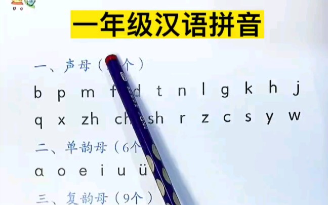 [图]一年级汉语拼音字母表 （跟读）