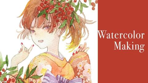 宝石ジャムと女の子のイラスト 水彩メイキング 描いてみた アナログ 可愛い絵 Watercolor Illustarion 哔哩哔哩 Bilibili