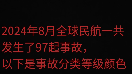 2024年8月全球航空事故统计哔哩哔哩bilibili