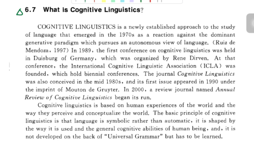 [图]胡壮麟《语言学教程》Chapter 6 Language and Cognition 6.7-6.13