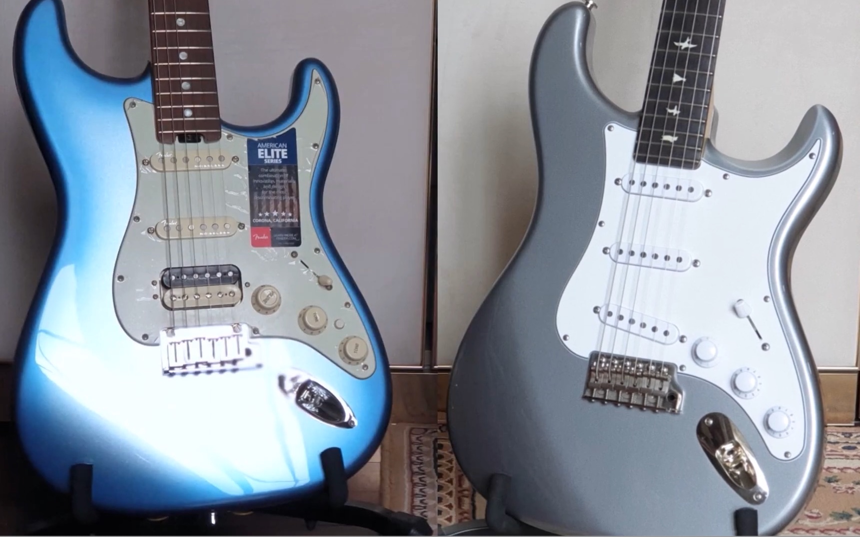 【搬运】PRS Silver Sky vs Fender American Elite Strat 美精哔哩哔哩bilibili