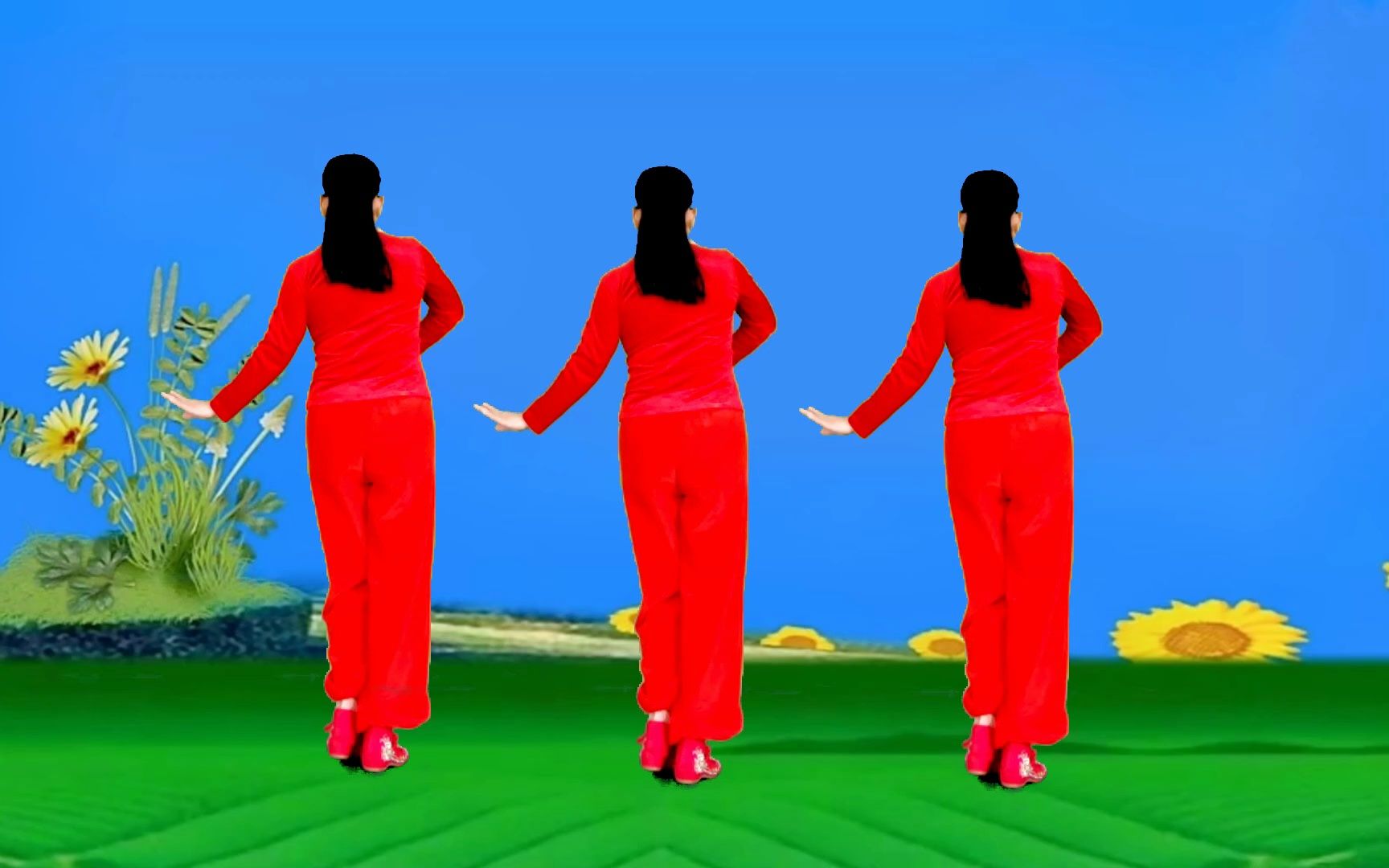 民歌广场舞《赶大车》动感欢快,背面演示