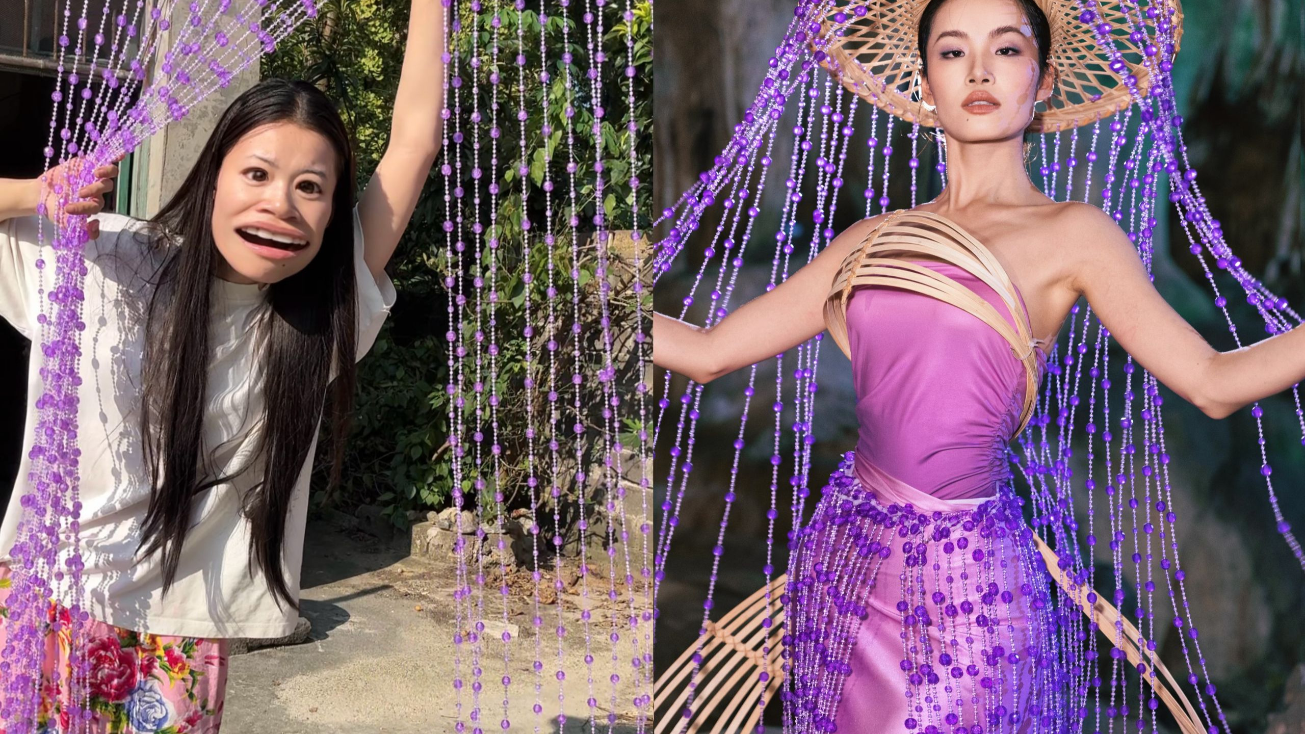 听说你们想看我穿农村串珠门帘？