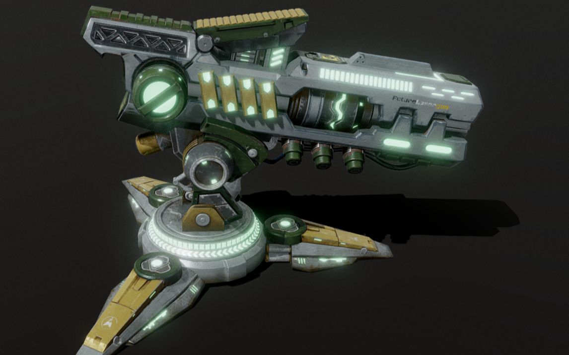 3d游戏武器建模—maya制作激光炮教学