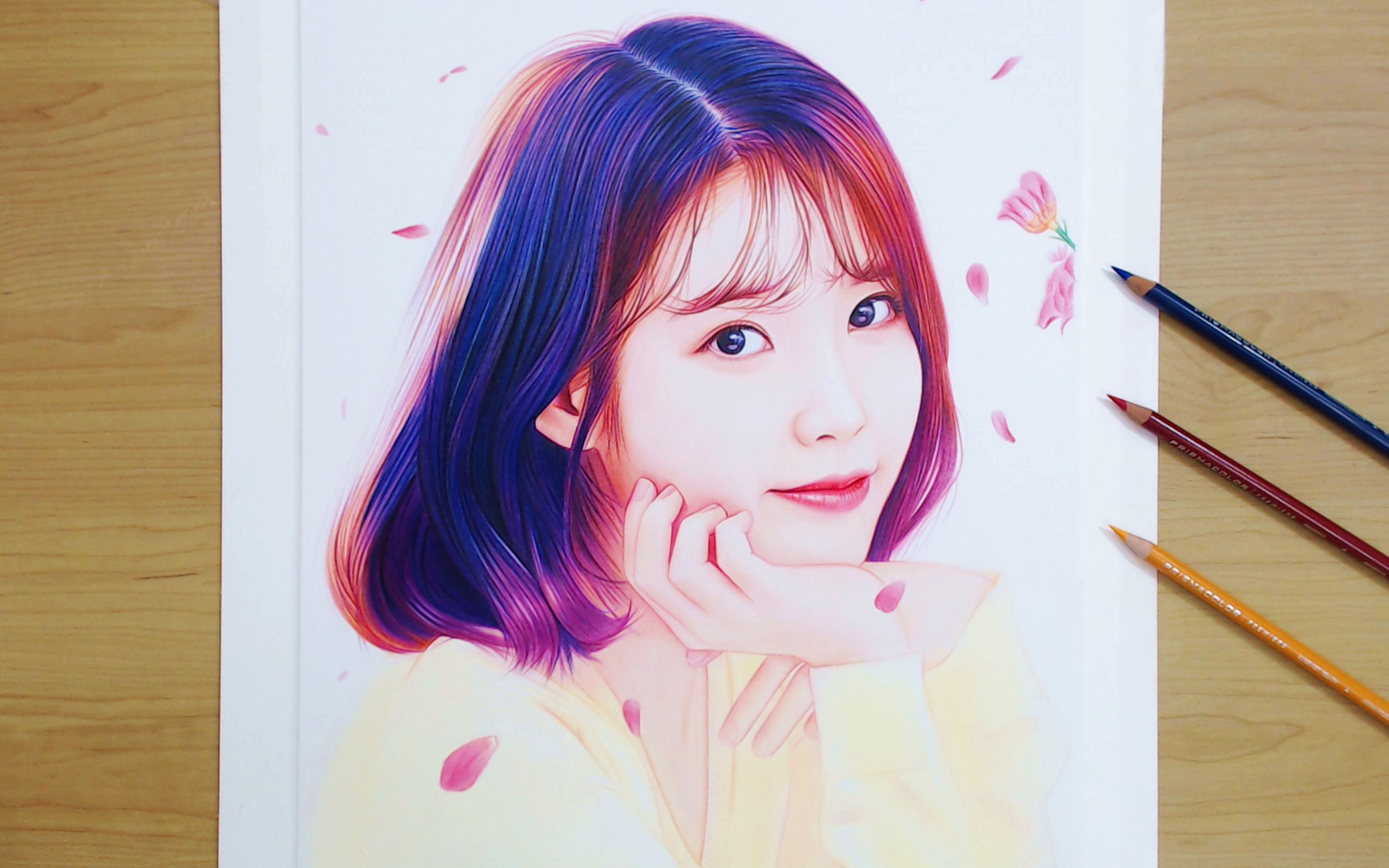 iu彩色铅笔绘画