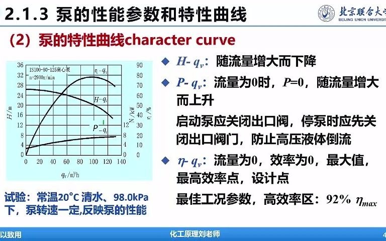 [图]化工原理-流体输送机械-Lecture 16 - 离心泵性能参数和特性曲线