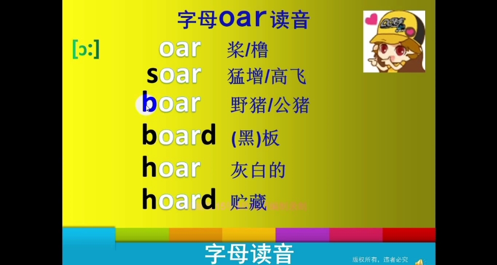 字母 oar 组合读音 自然拼读高速车哔哩哔哩bilibili