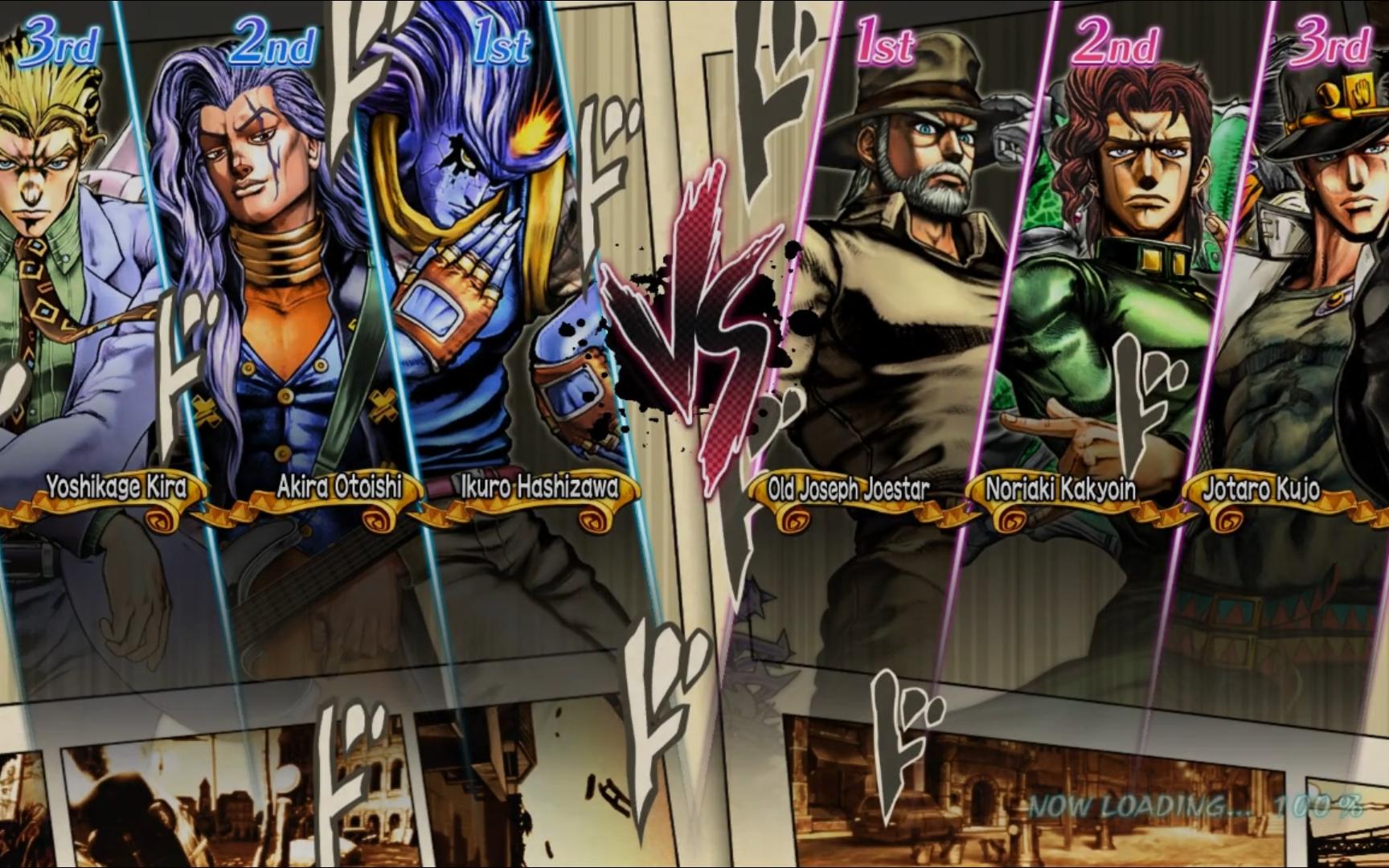 jojo全明星大乱斗r-电脑最高难度比赛-决赛-吉良队 vs 承太郎队