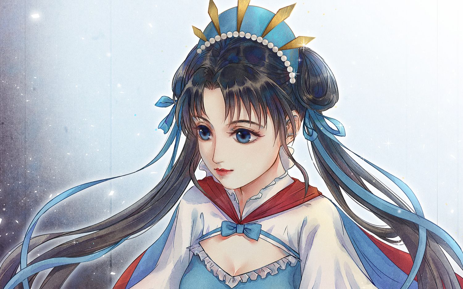 【绘画过程】板绘·画一个私服仙剑赵灵儿,算是仿水彩上色~全程话痨!