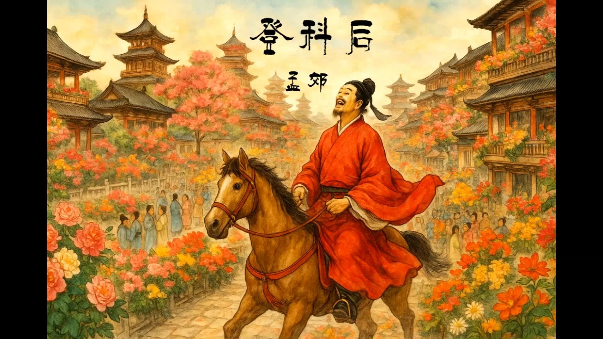 《登科后》春风得意马蹄疾,一日看尽长安花